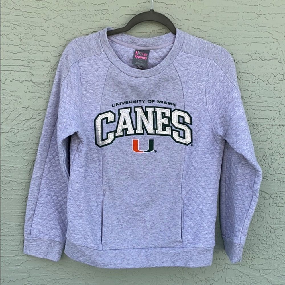 University Of Miami Hurricanes Sweatshirt Sz S